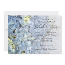 Blue Hydrangea Wedding Invitation