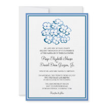 Blue Hydrangea Wedding Invitation