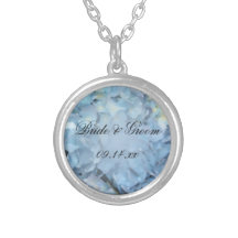 Blue Hydrangea Wedding Necklace