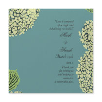 Blue Hydrangea Wedding Program