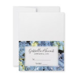 Blue Hydrangea Wedding Reception Place Card Personalized Announcement