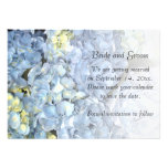 Blue Hydrangea Wedding Save the Date Invites