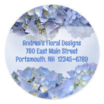 Blue Hydrangeas Address Labels, Baby Blue