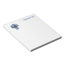 Blue Hydrangeas in a Floral Ceramic Pot Memo Note Pads