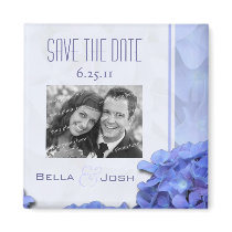 Blue Hydrangeas Save the Date Magnet