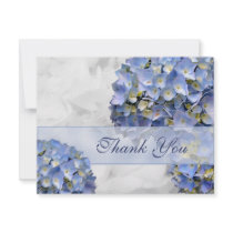 Blue Hydrangeas Thank You Cards, "Alpha"