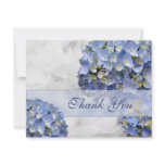 Blue Hydrangeas Thank You Cards, "Alpha" invitations