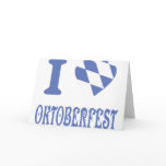 blue I love oktoberfest icon Card