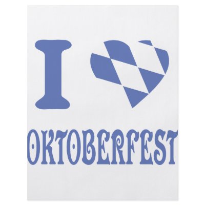 blue I love oktoberfest icon Full Color Flyer by TomaniacLines