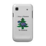 Blue I want a dinosaur for christmas Samsung Galaxy S Case