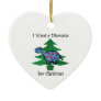 Blue I want a dinosaur for christmas Christmas Tree Ornament