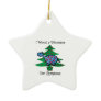 Blue I want a dinosaur for christmas Christmas Tree Ornament