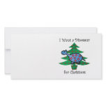 Blue I want a dinosaur for christmas photo cards