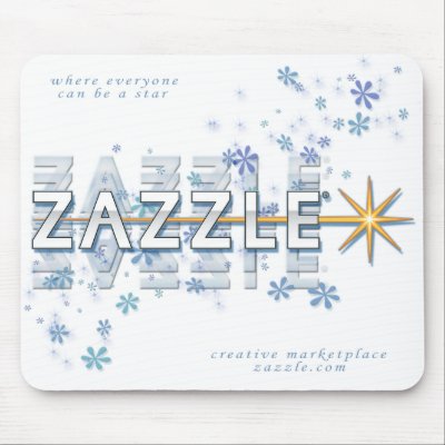 Blue Ice and Stars Mousepad by laohare