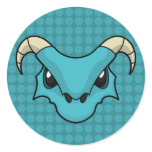 Blue Ice Breathing Dragon Sticker