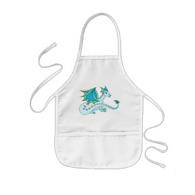 Blue Ice Dragon Apron by MissNNick