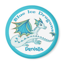 Blue Ice Dragon Magnet