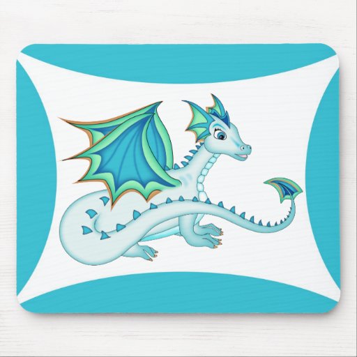 Blue Ice Dragon Mousepad