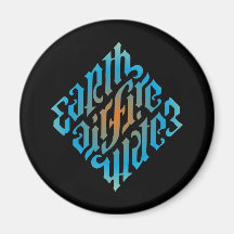 Blue Illuminati Symbol Fridge Magnets