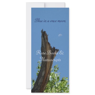 Blue in a once moon_bookmark buckslip by UCanSayThatAgain