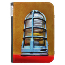 Blue Industrial Caged Light Urban Kindle Case