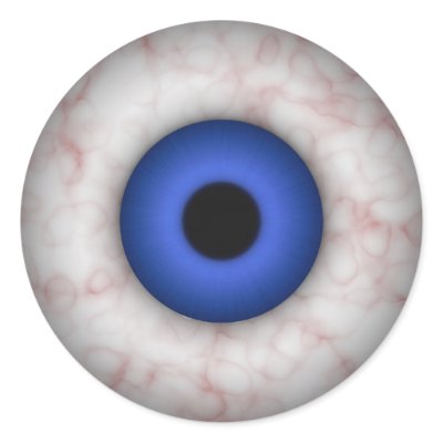 Blue Iris Eyeball Sticker by Rajee1