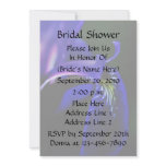 Blue Iris Floral Bridal Wedding Shower Invitation