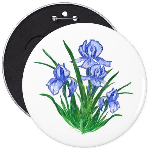 Blue Iris Pin