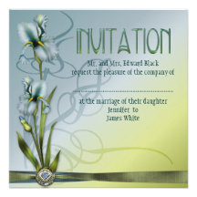Blue Iris Wedding Custom Announcement