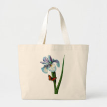Blue Iris with Butterfly by Redoute Bags