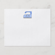 Blue Iron Cartoon. On White. Personalized Flyer