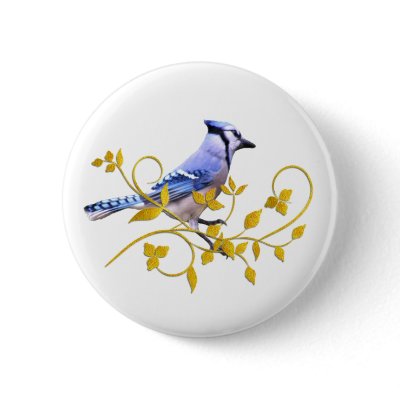 Blue Jay Beauty Pin by TLArnold