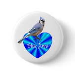 Blue Jay Blue Heart Buttons