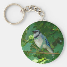Blue Jay Key Chain
