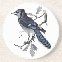 Blue Jay Vintage Cut Out Drink Coasters
