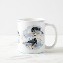 Blue Jays in Snow Mugs