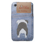 Blue Jean Bulldog Butt Iphone 3 Cover