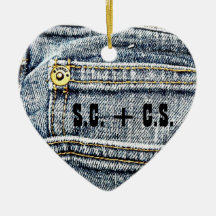Blue Jean Denim Pocket - Personalise it! Ornaments
