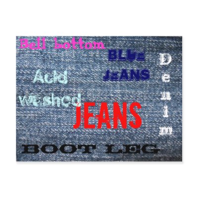 Blue Jeans Postcards by TNMgraphics