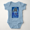 Blue Jesus picture, Little ones to Him belong. ... t-shirts