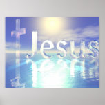Blue Jesus Poster