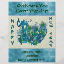 Blue Jewelled Dragon Flyer Design