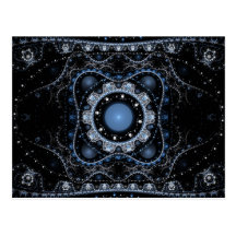 Blue Julian Fractal Postcard