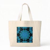 Blue Kaleidoscope: Abstract Artwork: Canvas Bag