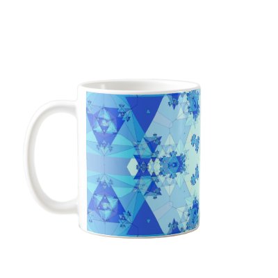 Blue Kaleidoscope: Abstract Artwork: Coffee Mugs by spiritswitchboard