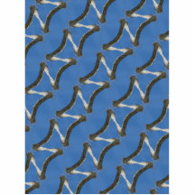 Blue Kaleidoscope Design with Tree Branch Cut Out
