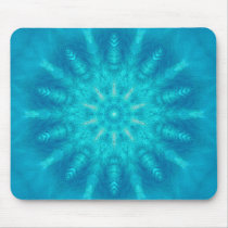 Blue Kaleidoscope Snowflake Pattern