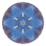 blue kaleidoscope round stickers