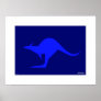 Blue Kangaroo - passepartout Posters