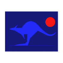 Blue Kangaroo Post Card